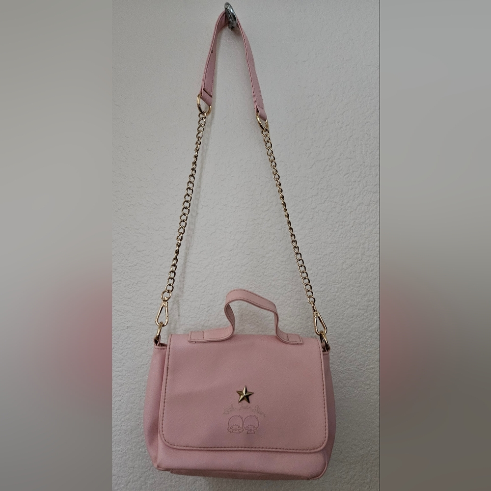 SANRIO Little Twin Stars Pink And Gold Crossbody Bag